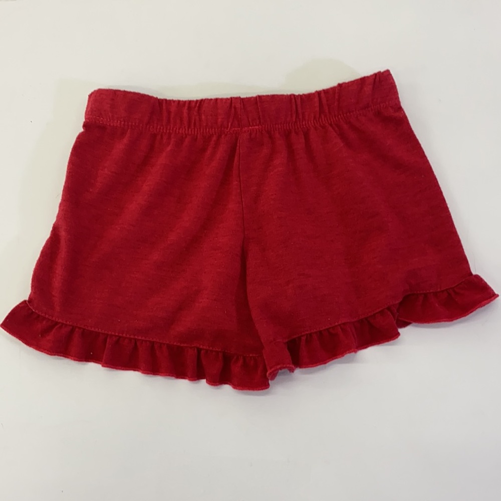 🌸 Girl’s Firehouse Ruffle Hem Shorts Red Small - Picture 3 of 5